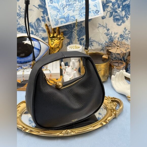 🆕 OROTON 🧿 NWT Clara Mini Convertible Crossbody Bag, Black Leather - Picture 4 of 16